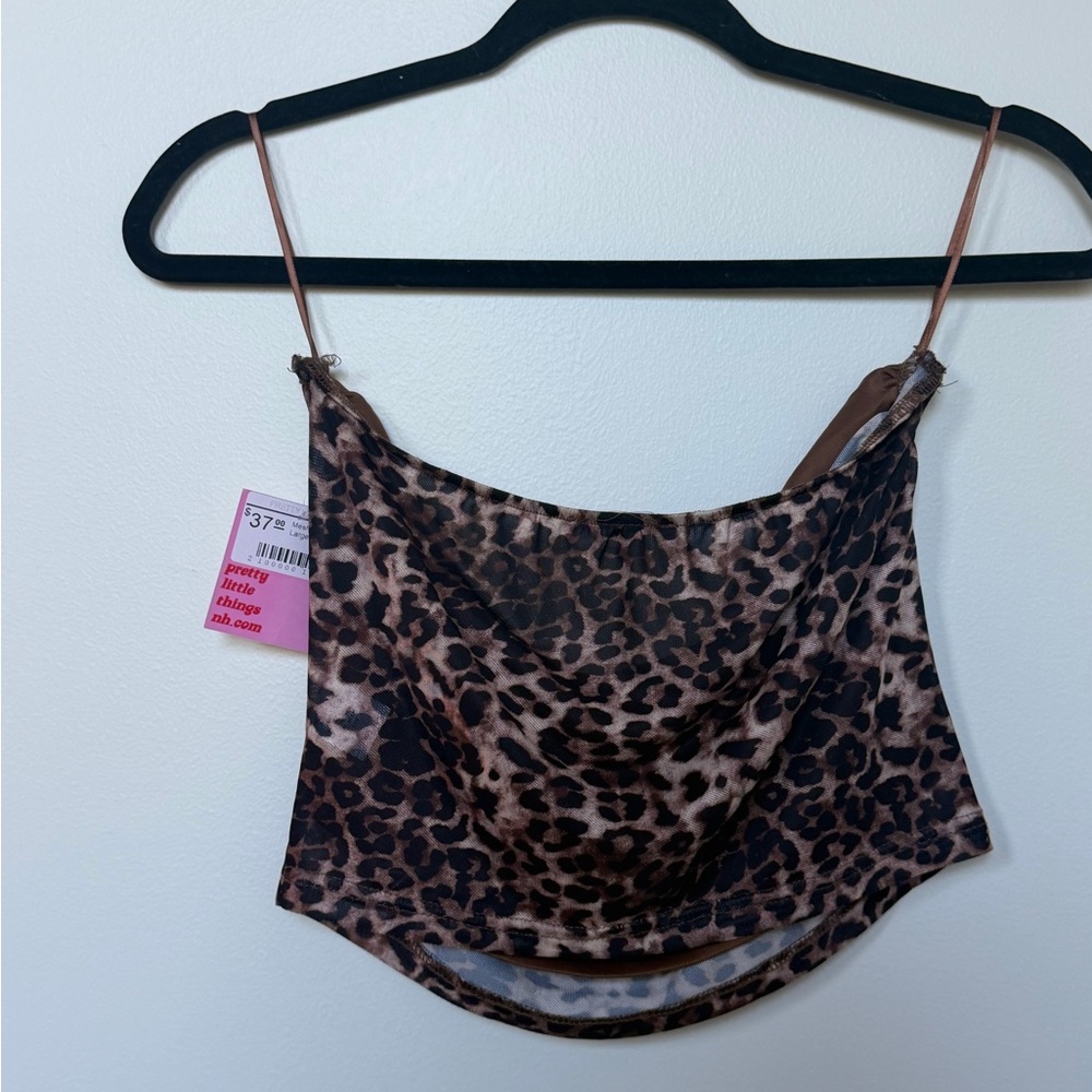 PrettyLittleThing Leopard Print Tube Top